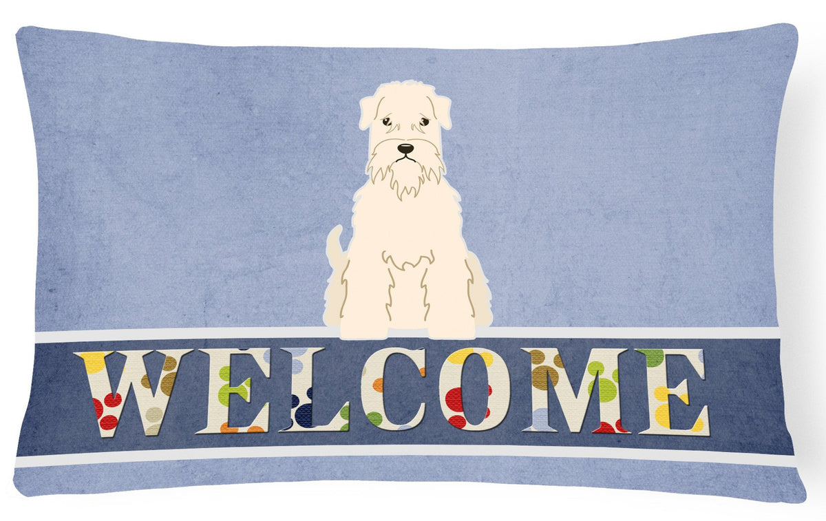 Soft Coated Wheaten Terrier Welcome Canvas Fabric Decorative Pillow BB5642PW1216 by Caroline&#39;s Treasures