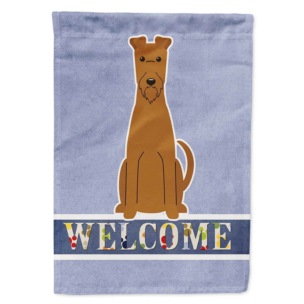 Irish Terrier Welcome Flag Canvas House Size BB5643CHF  the-store.com.