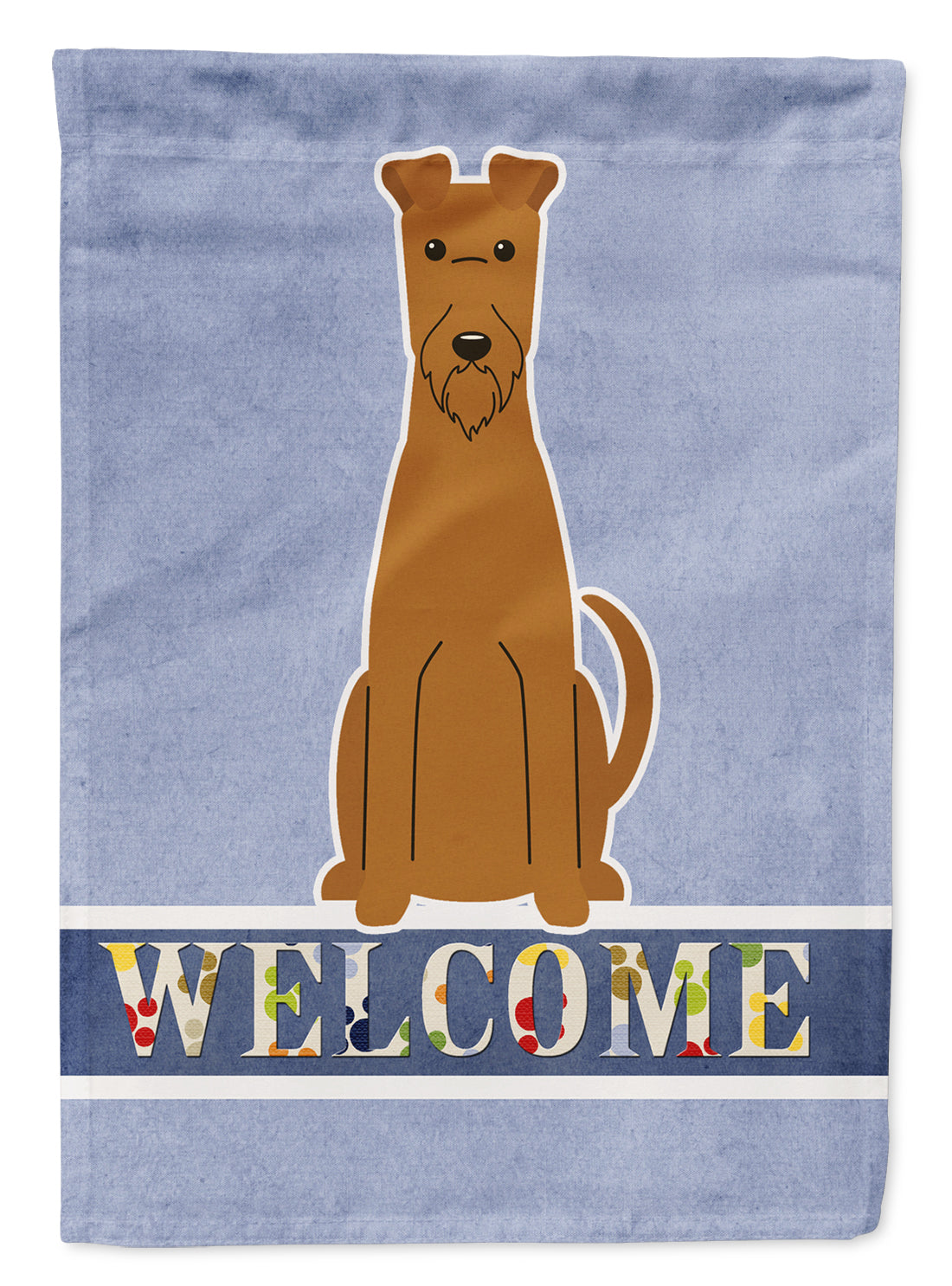 Irish Terrier Welcome Flag Garden Size BB5643GF  the-store.com.