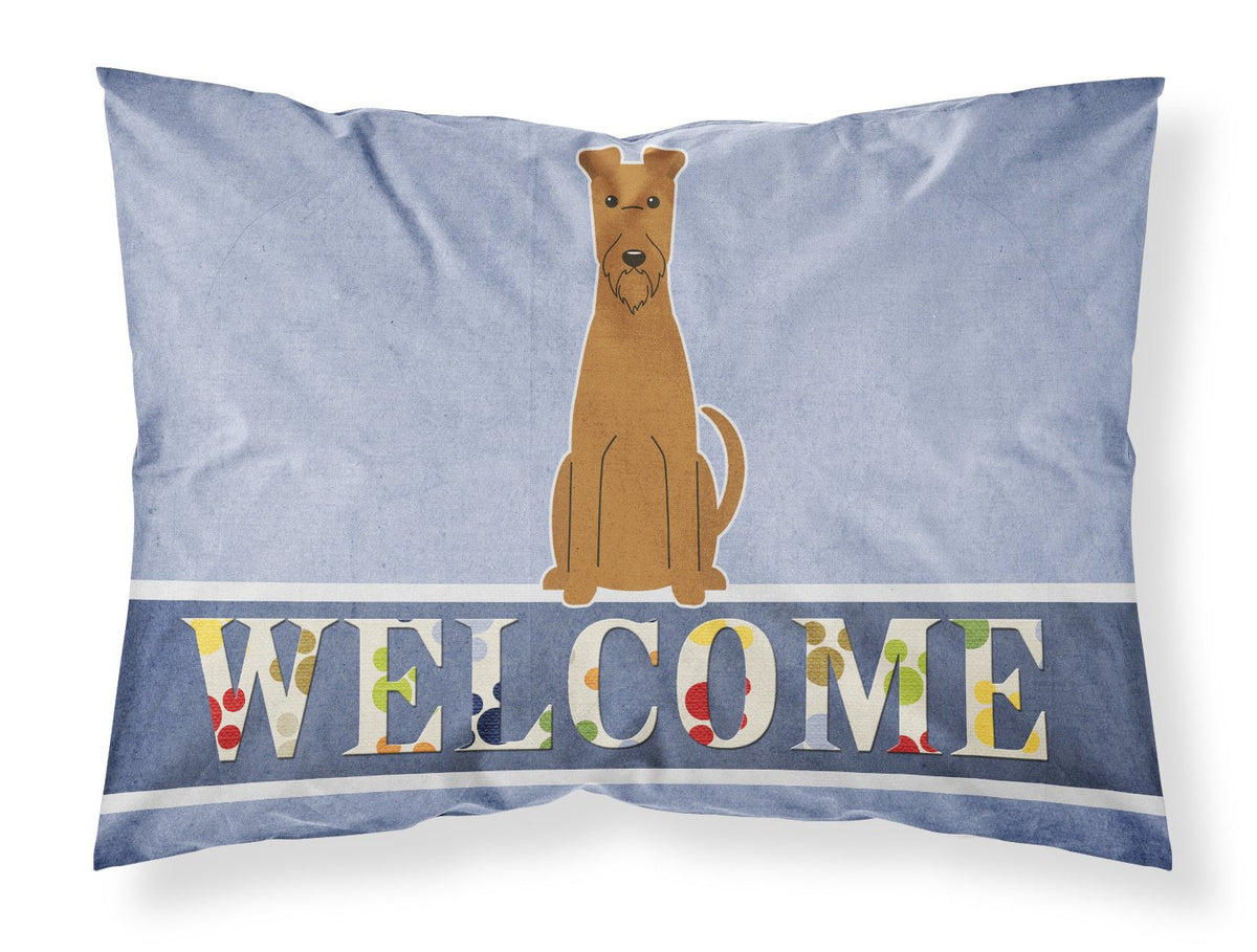 Irish Terrier Welcome Fabric Standard Pillowcase BB5643PILLOWCASE by Caroline&#39;s Treasures