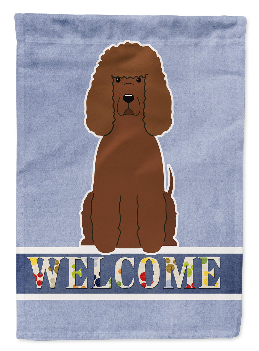 Irish Water Spaniel Welcome Flag Canvas House Size BB5644CHF