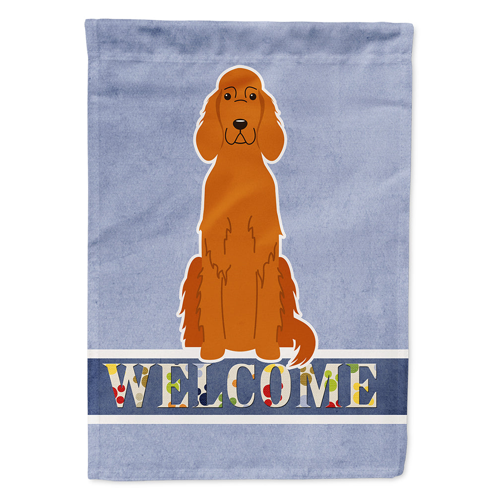 Irish Setter Welcome Flag Canvas House Size BB5645CHF  the-store.com.