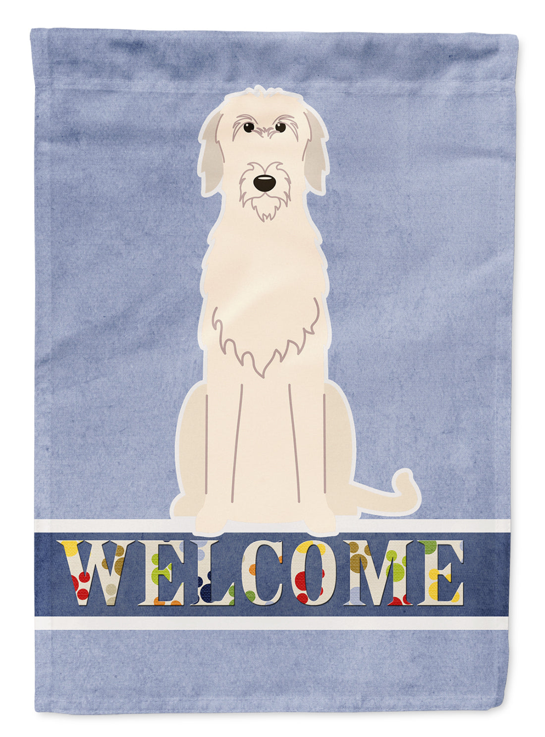 Irish Wolfhound Welcome Flag Canvas House Size BB5646CHF  the-store.com.