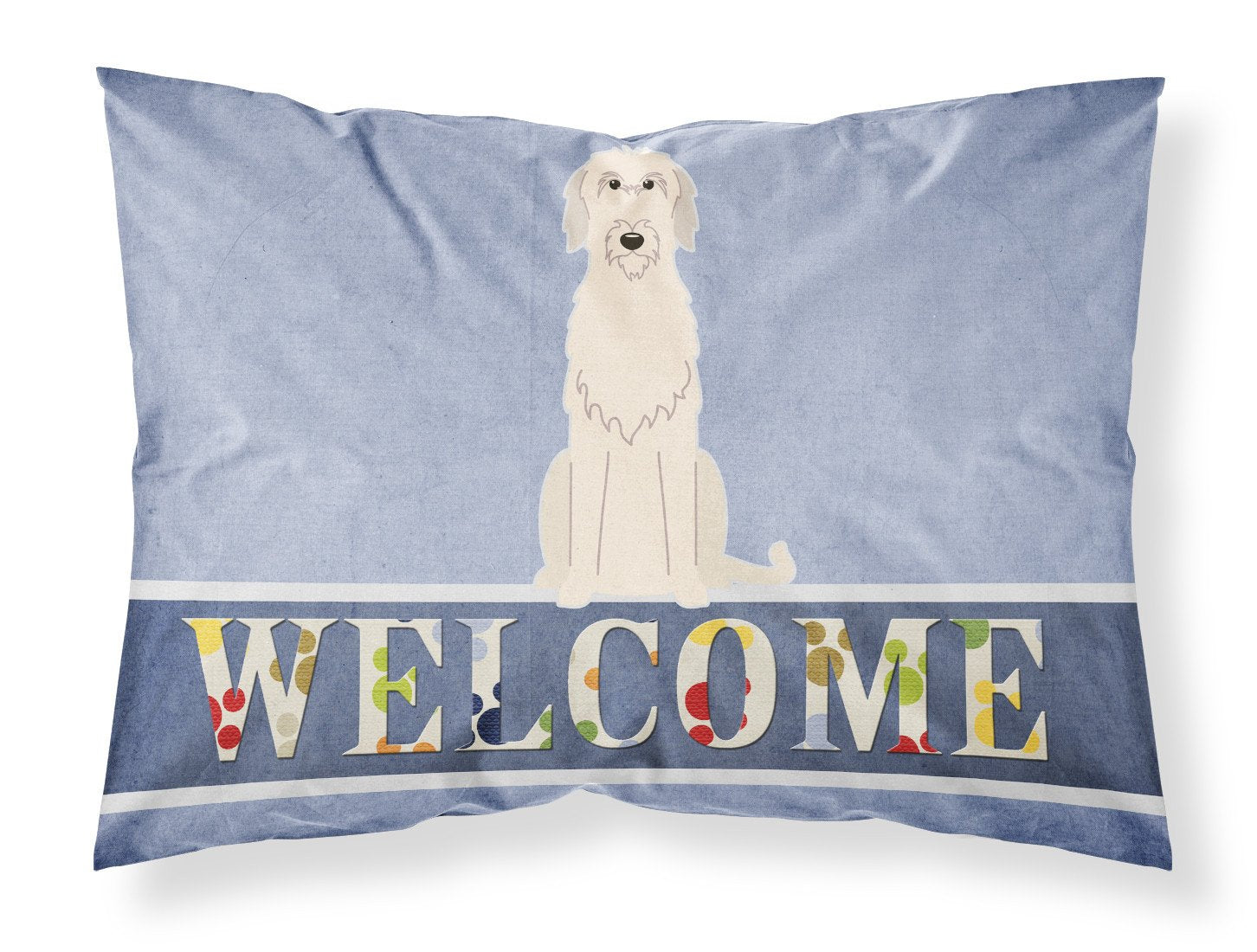 Irish Wolfhound Welcome Fabric Standard Pillowcase BB5646PILLOWCASE by Caroline's Treasures