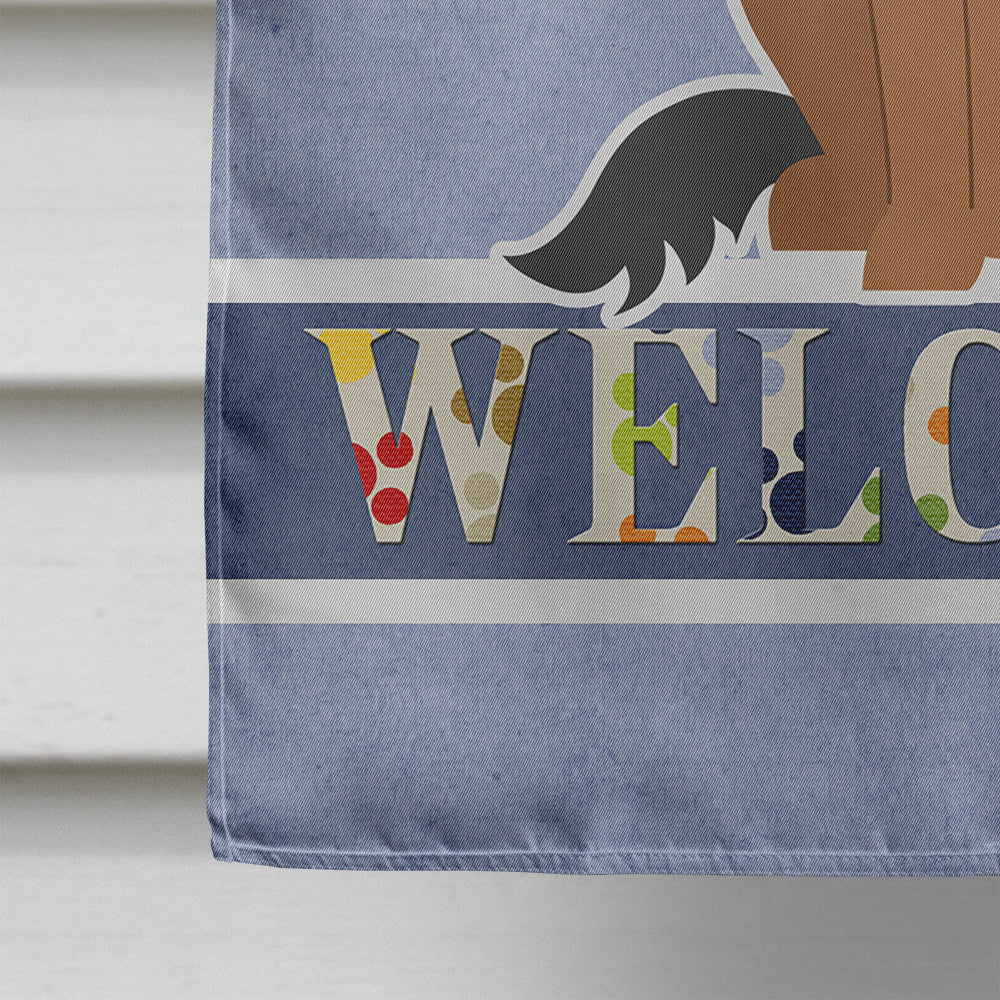 German Shepherd Welcome Flag Canvas House Size BB5648CHF  the-store.com.