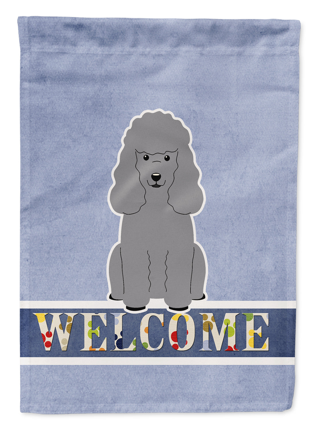 Poodle Silver Welcome Flag Garden Size BB5649GF