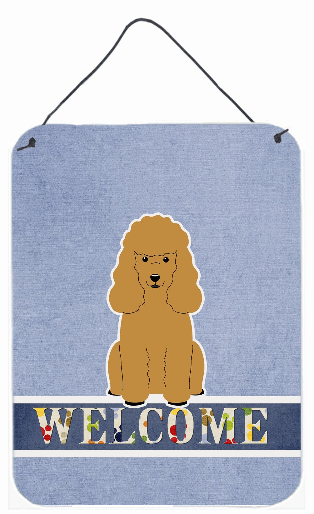 Poodle Tan Welcome Wall or Door Hanging Prints BB5650DS1216 by Caroline&#39;s Treasures
