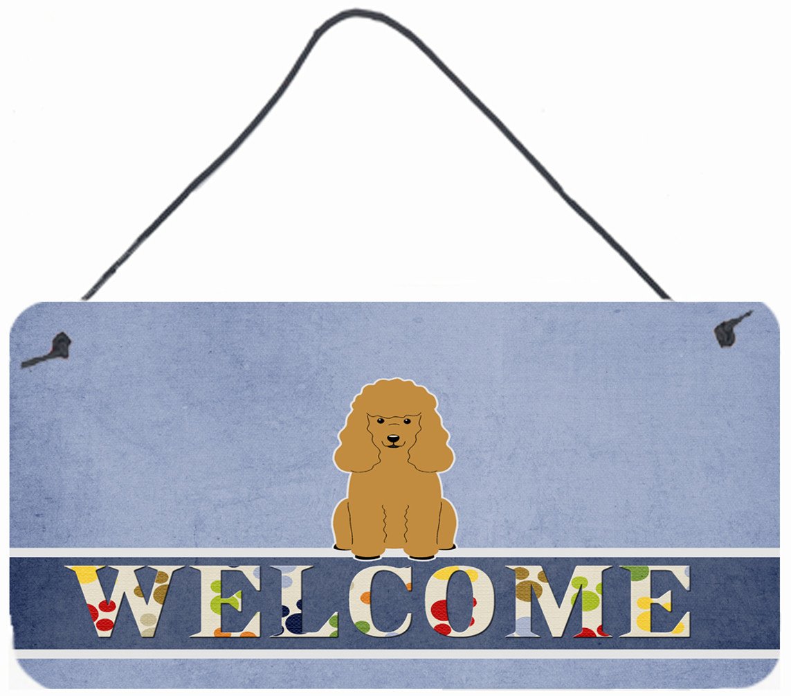 Poodle Tan Welcome Wall or Door Hanging Prints BB5650DS812 by Caroline's Treasures