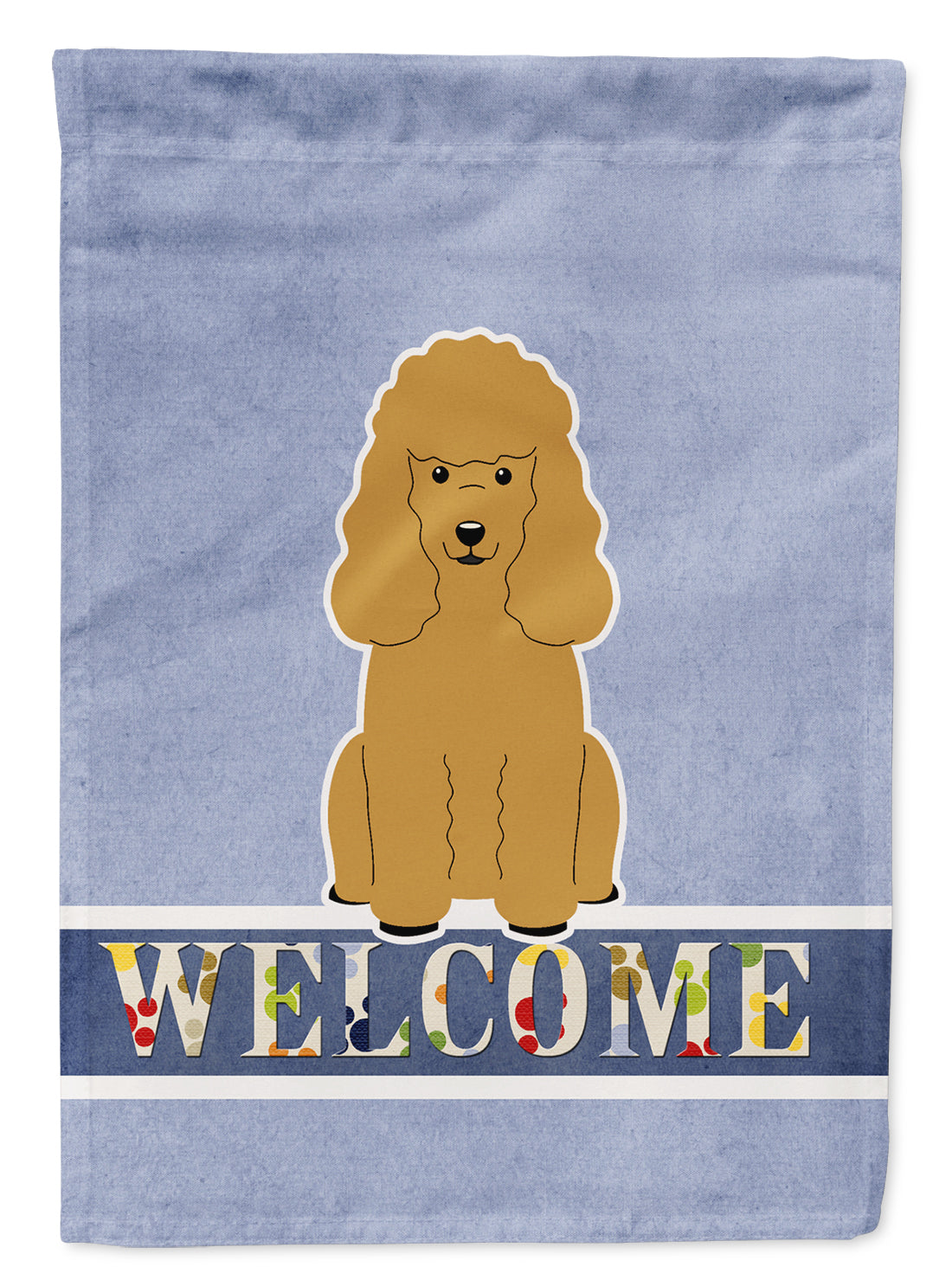 Poodle Tan Welcome Flag Garden Size BB5650GF