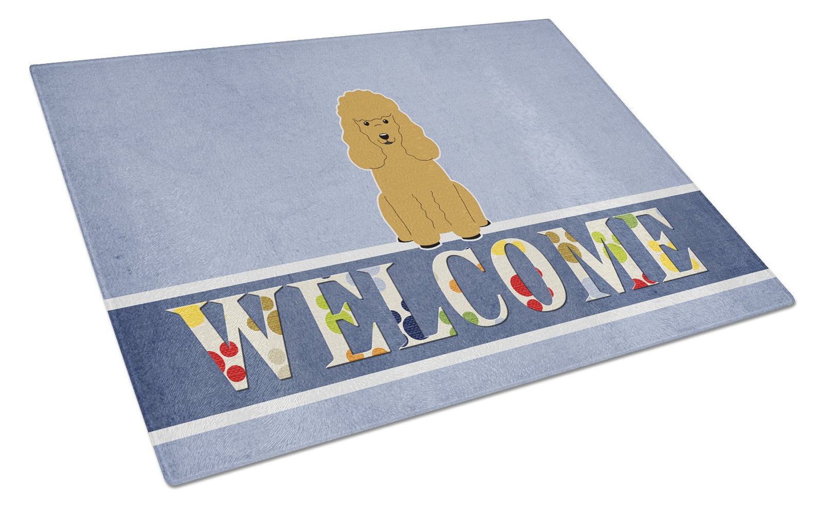 Poodle Tan Welcome Glass Cutting Board Large BB5650LCB by Caroline's Treasures