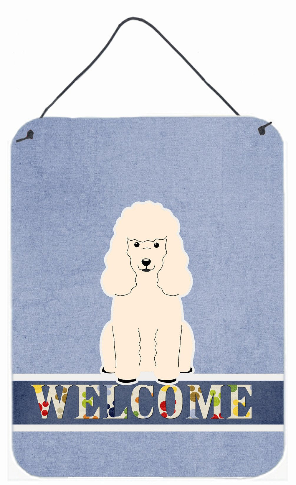 Poodle White Welcome Wall or Door Hanging Prints BB5651DS1216 by Caroline's Treasures