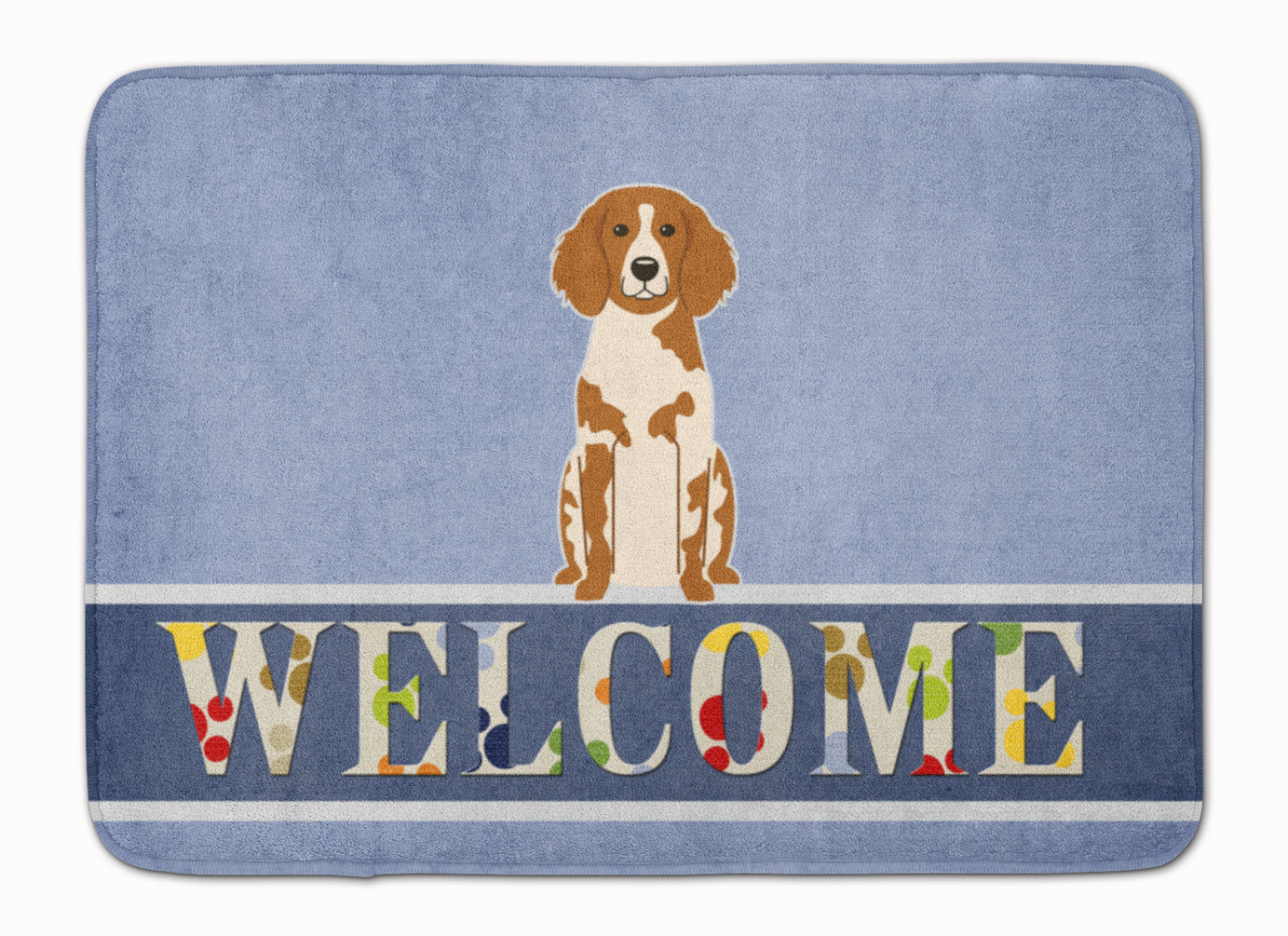 Brittany Spaniel Welcome Machine Washable Memory Foam Mat BB5653RUG - the-store.com