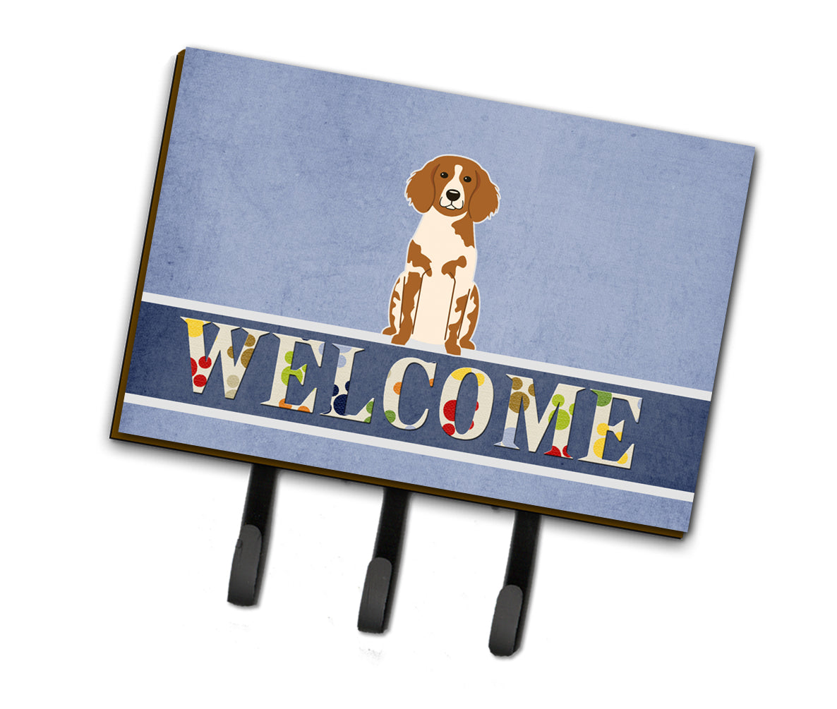 Brittany Spaniel Welcome Leash or Key Holder BB5653TH68  the-store.com.