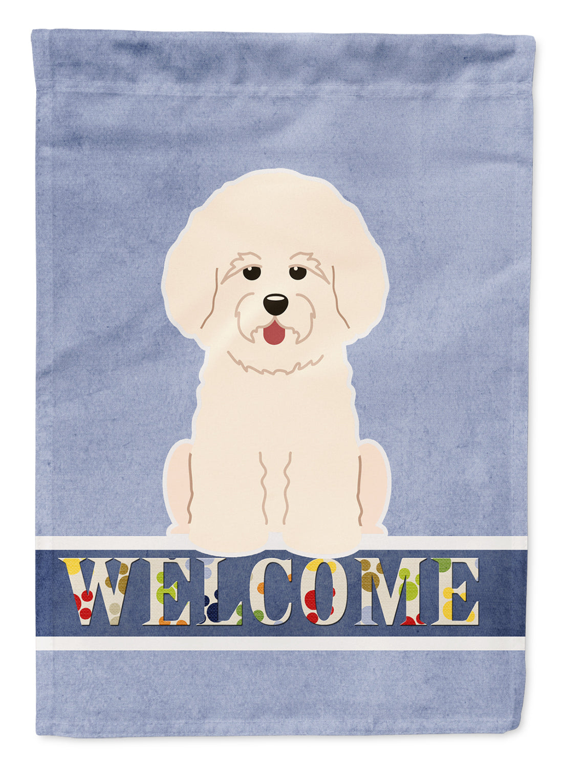 Bichon Frise Welcome Flag Canvas House Size BB5656CHF  the-store.com.