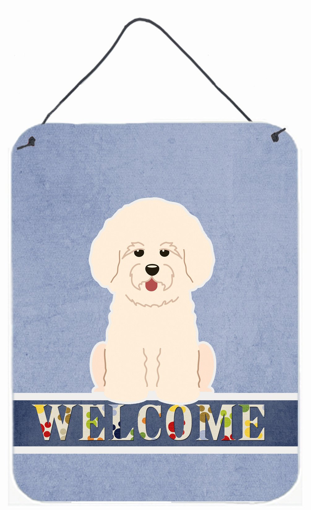 Bichon Frise Welcome Wall or Door Hanging Prints BB5656DS1216 by Caroline&#39;s Treasures