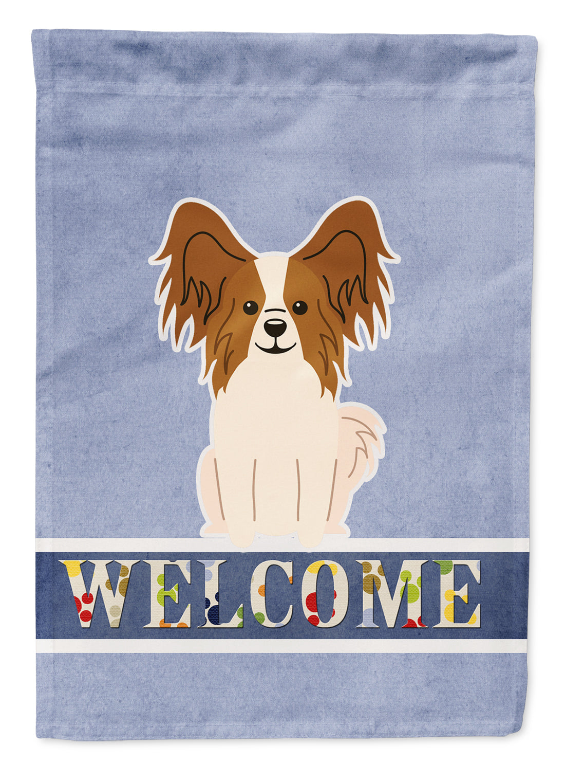 Papillon Red White Welcome Flag Garden Size BB5659GF  the-store.com.