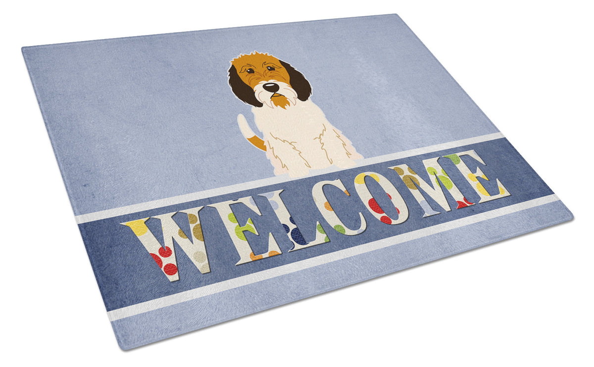 Petit Basset Griffon Veenden Welcome Glass Cutting Board Large BB5660LCB by Caroline&#39;s Treasures