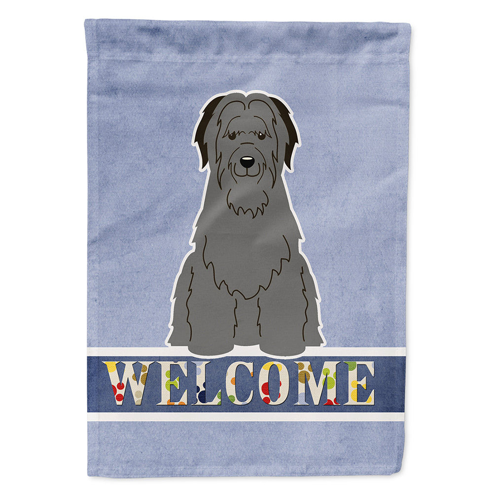 Briard Black Welcome Flag Toile Taille Maison BB5662CHF