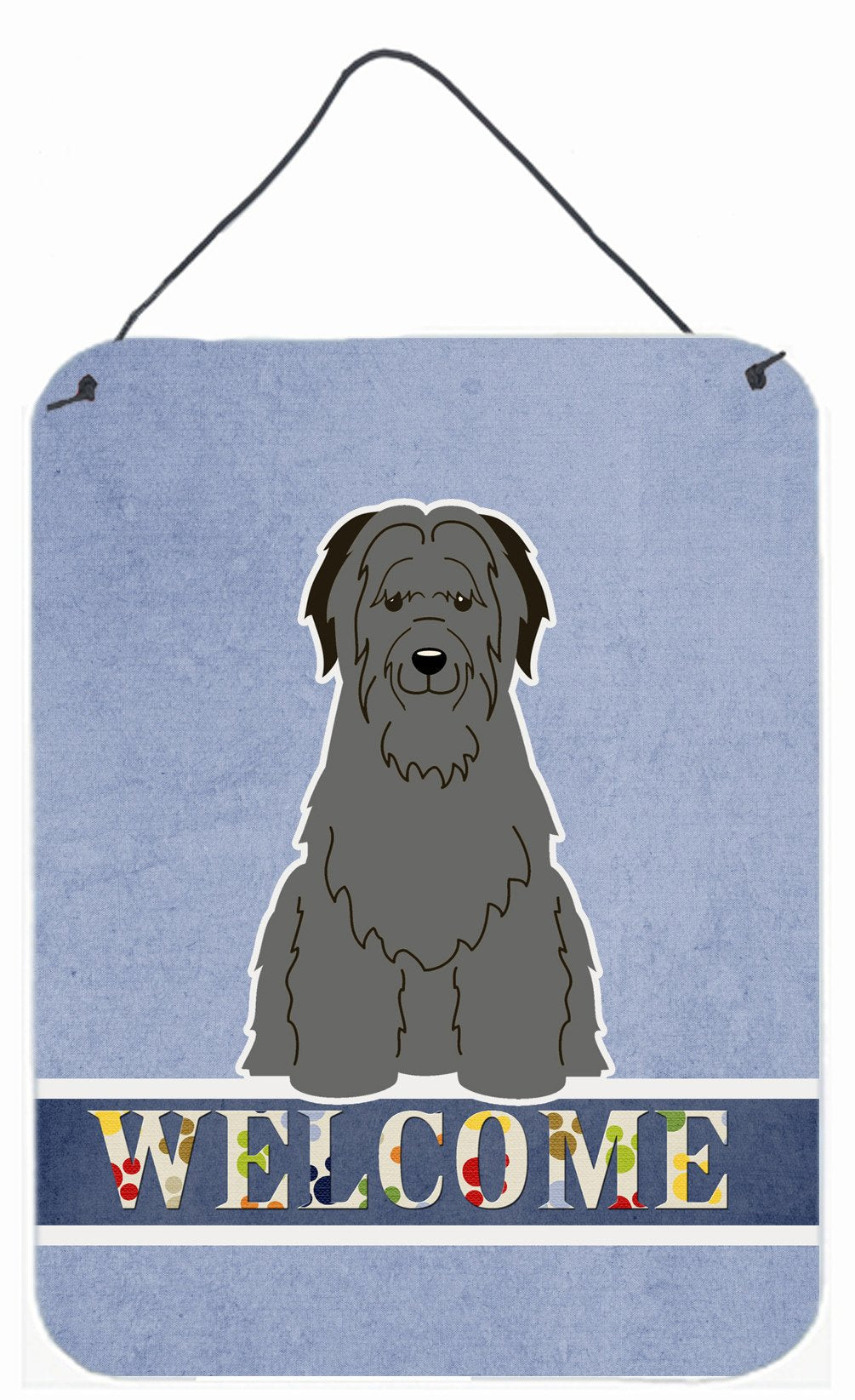 Briard Black Welcome Wall or Door Hanging Prints BB5662DS1216 by Caroline&#39;s Treasures