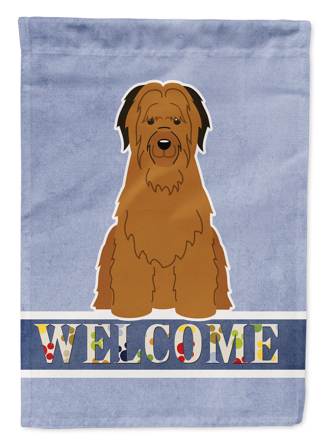 Briard Brown Welcome Flag Garden Size BB5663GF  the-store.com.