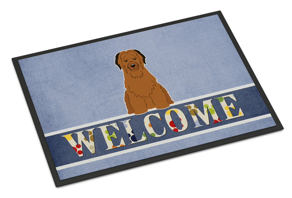 Briard Brown Welcome Indoor or Outdoor Mat 18x27 BB5663MAT - the-store.com