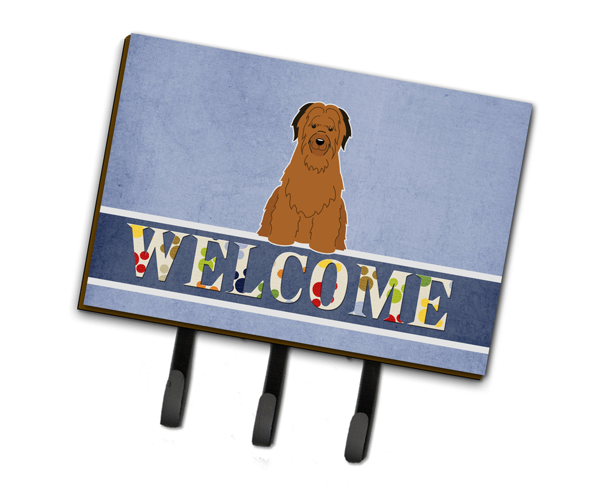 Briard Brown Welcome Leash or Key Holder BB5663TH68  the-store.com.