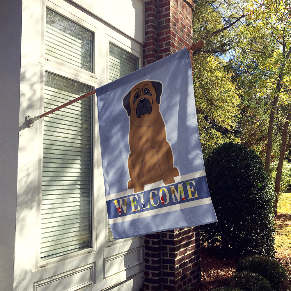 Bullmastiff Welcome Flag Canvas House Size BB5665CHF  the-store.com.