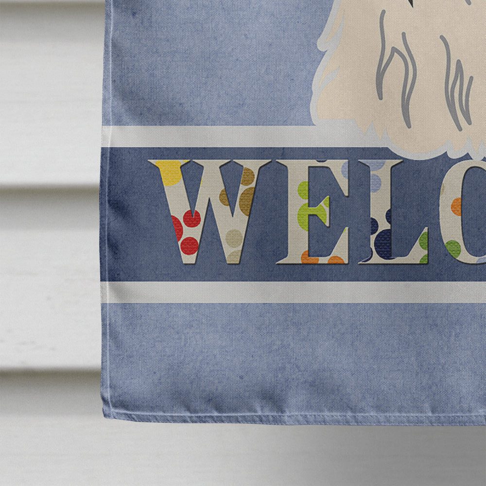 Shih Tzu Silver White Welcome Flag Canvas House Size BB5666CHF  the-store.com.