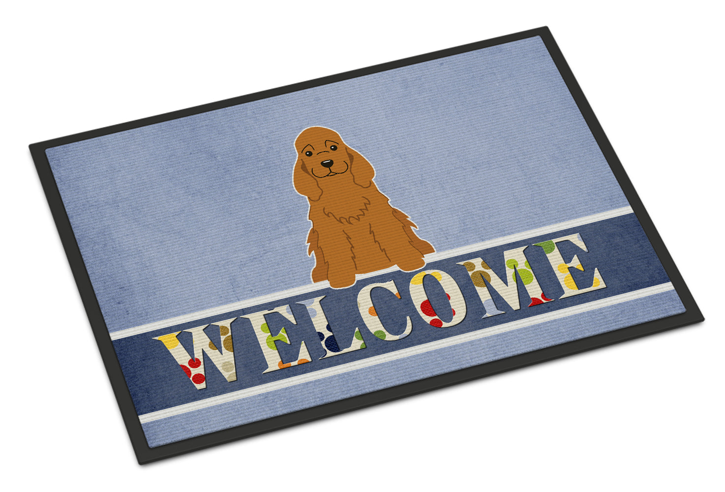 Cocker Spaniel Red Welcome Indoor or Outdoor Mat 18x27 BB5676MAT - the-store.com