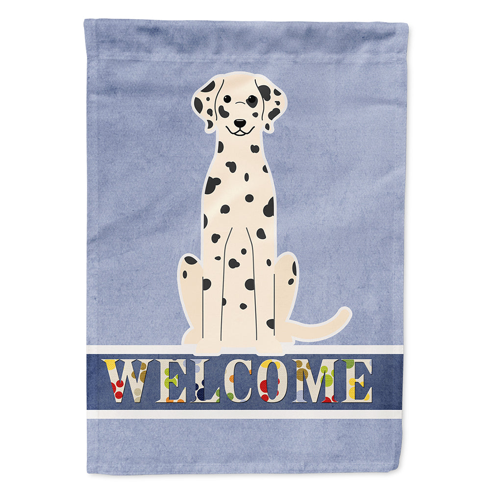 Dalmatian Welcome Flag Canvas House Size BB5678CHF  the-store.com.