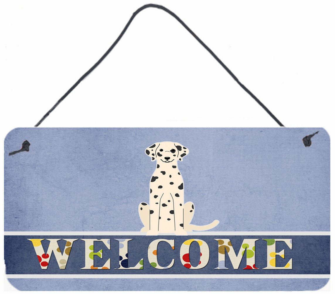 Dalmatian Welcome Wall or Door Hanging Prints BB5678DS812 by Caroline's Treasures