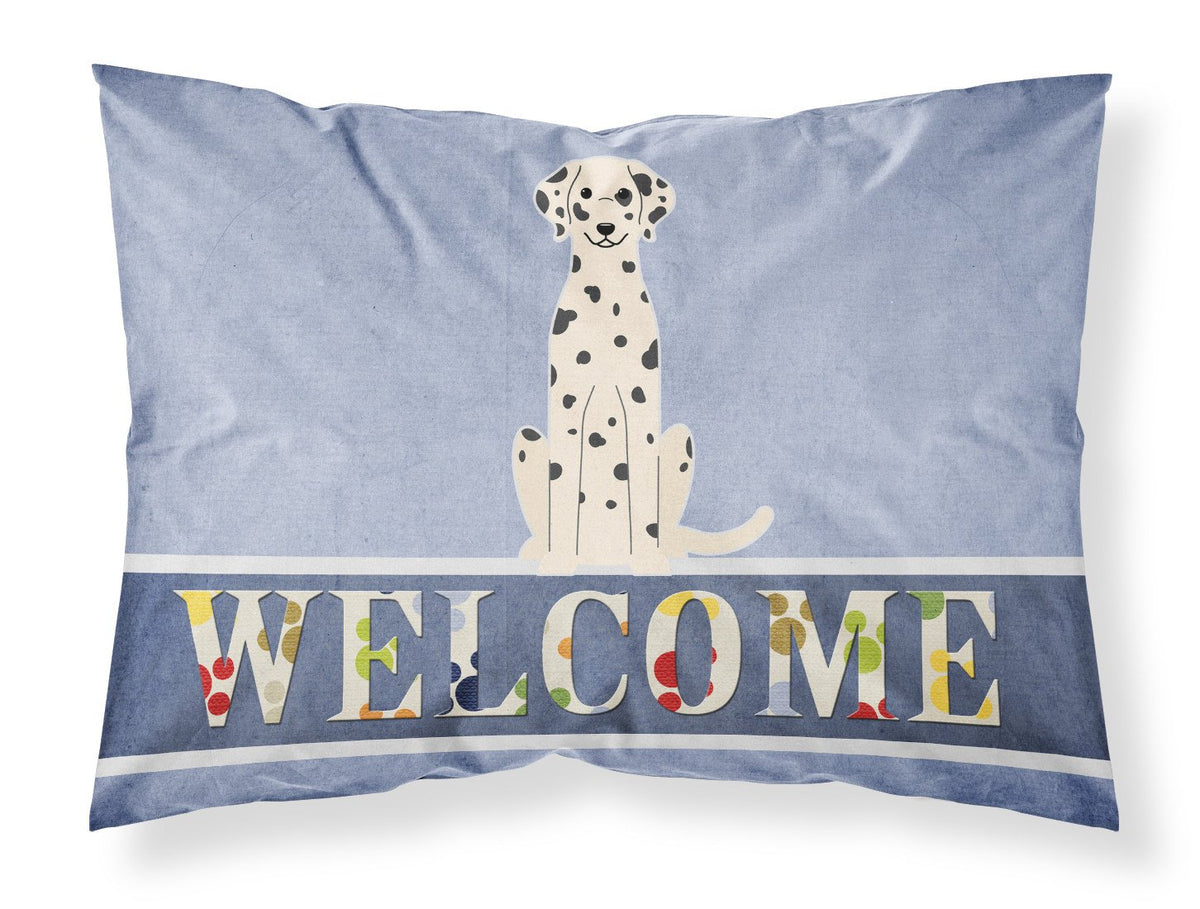 Dalmatian Welcome Fabric Standard Pillowcase BB5678PILLOWCASE by Caroline&#39;s Treasures