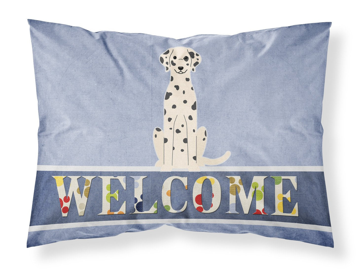 Dalmatian Welcome Fabric Standard Pillowcase BB5678PILLOWCASE by Caroline's Treasures