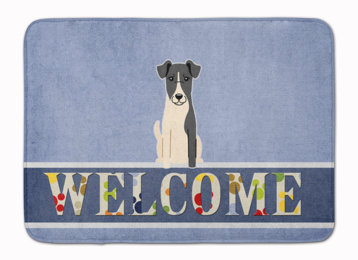 Smooth Fox Terrier Welcome Machine Washable Memory Foam Mat BB5679RUG - the-store.com