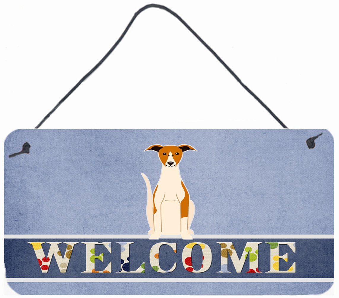 Whippet Welcome Wall or Door Hanging Prints BB5680DS812 by Caroline&#39;s Treasures