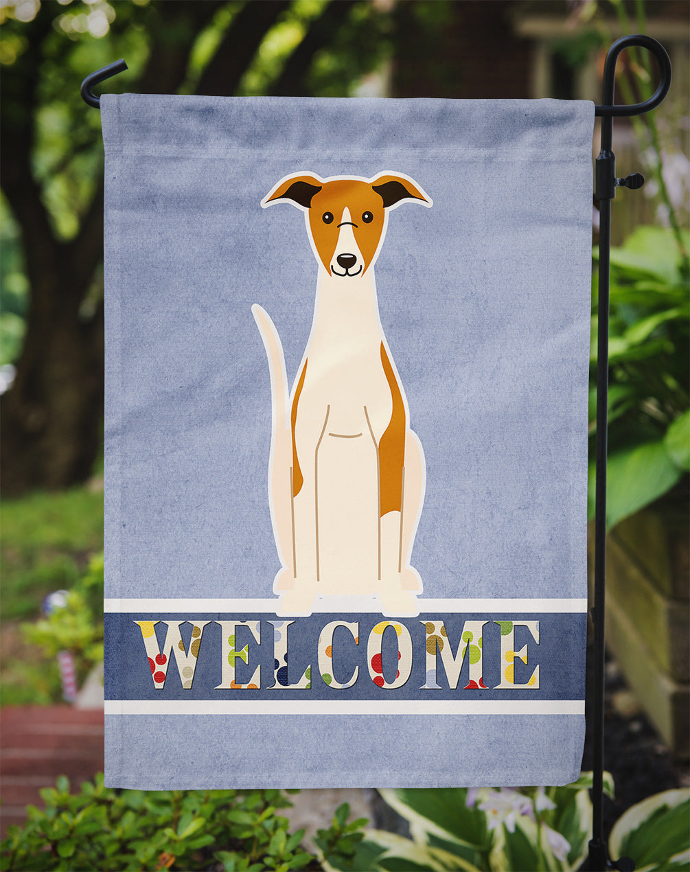 Whippet Welcome Flag Garden Size BB5680GF  the-store.com.