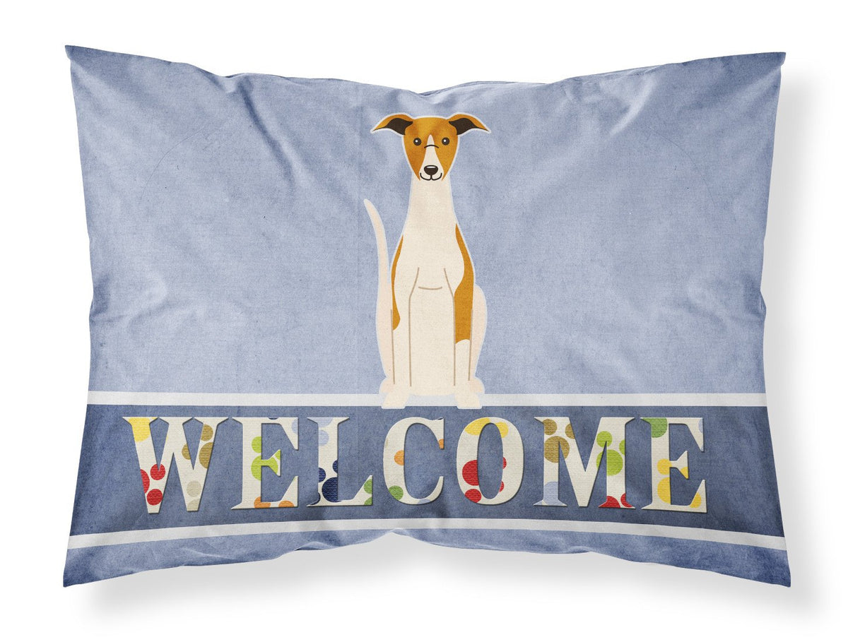Whippet Welcome Fabric Standard Pillowcase BB5680PILLOWCASE by Caroline&#39;s Treasures