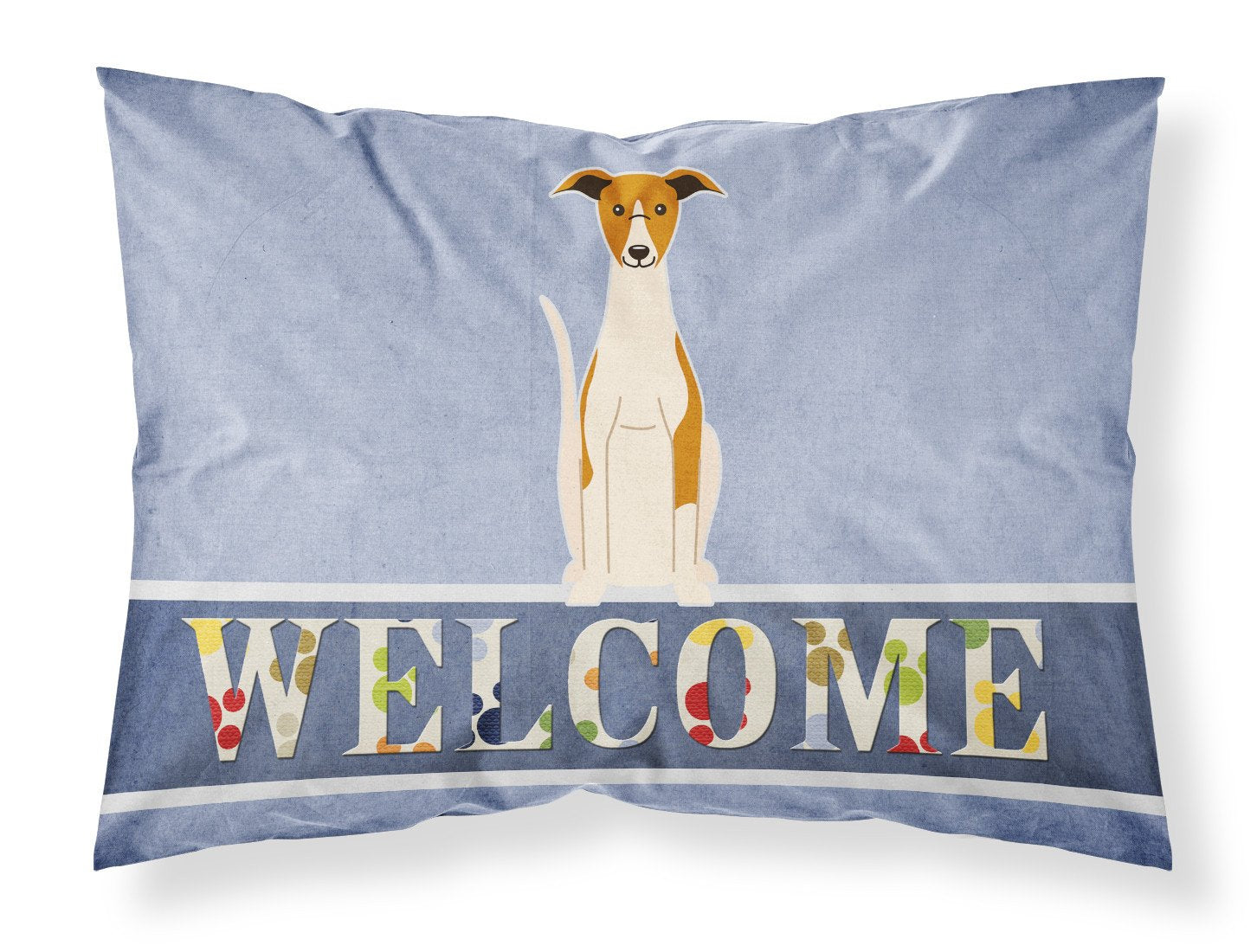 Whippet Welcome Fabric Standard Pillowcase BB5680PILLOWCASE by Caroline's Treasures