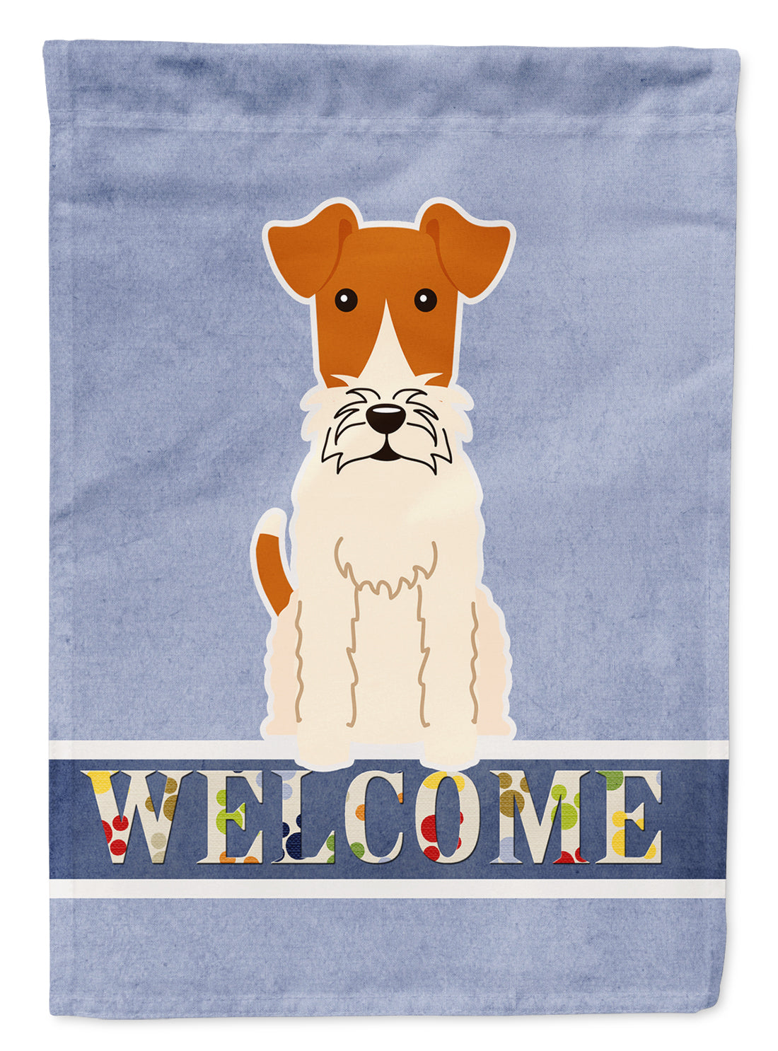 Wire Fox Terrier Welcome Flag Garden Size BB5682GF  the-store.com.