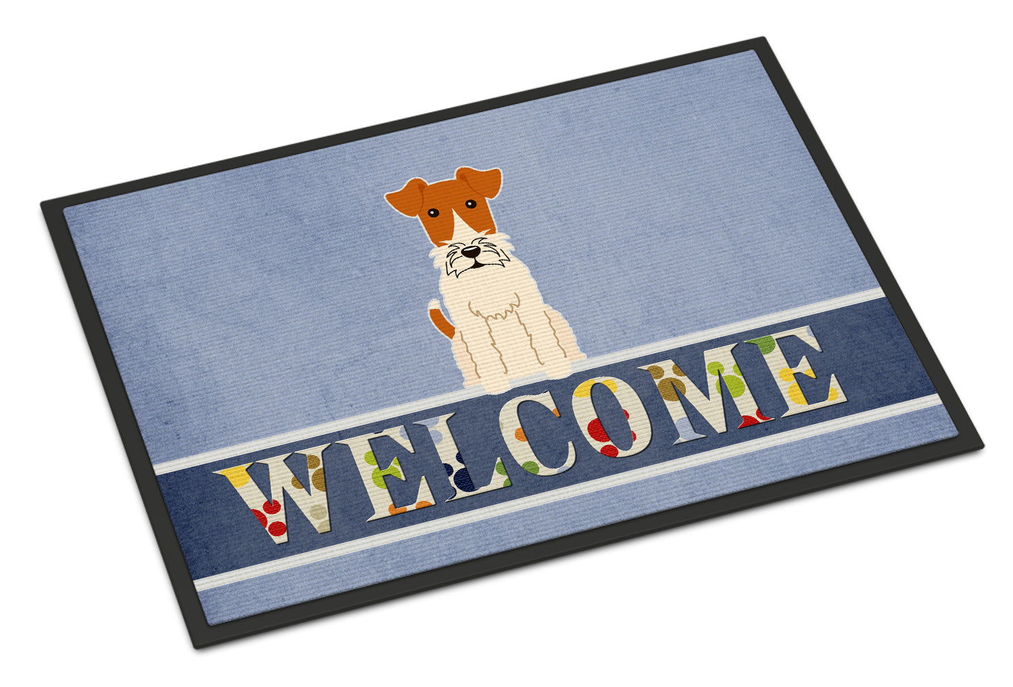 Wire Fox Terrier Welcome Indoor or Outdoor Mat 18x27 BB5682MAT - the-store.com