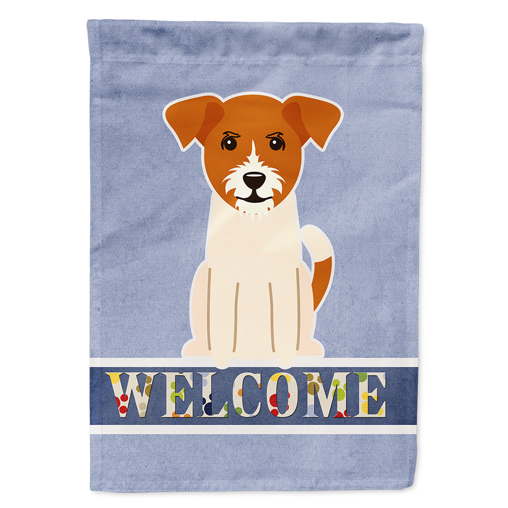 Jack Russell Terrier Welcome Flag Canvas House Size BB5689CHF