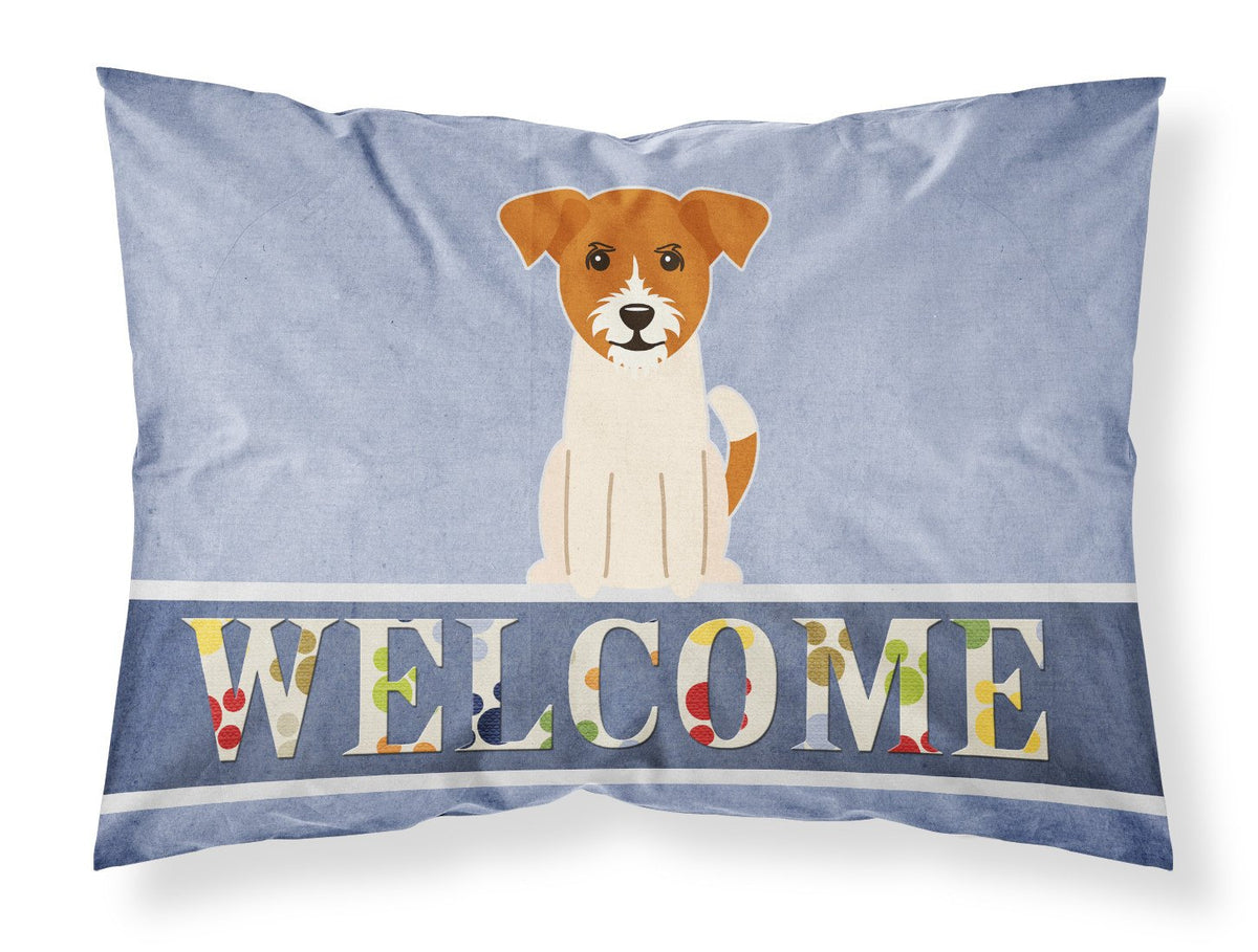 Jack Russell Terrier Welcome Fabric Standard Pillowcase BB5689PILLOWCASE by Caroline&#39;s Treasures