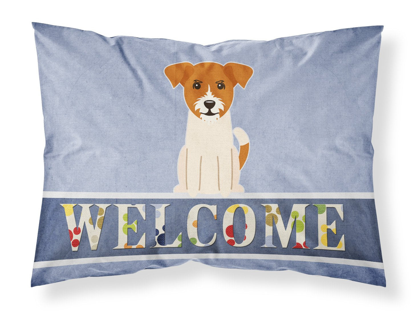 Jack Russell Terrier Welcome Fabric Standard Pillowcase BB5689PILLOWCASE by Caroline's Treasures