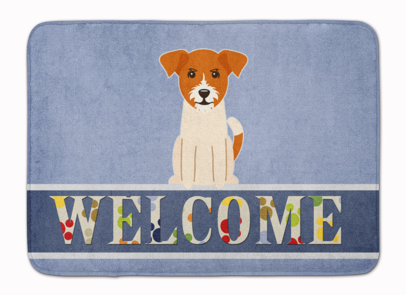 Jack Russell Terrier Welcome Machine Washable Memory Foam Mat BB5689RUG - the-store.com