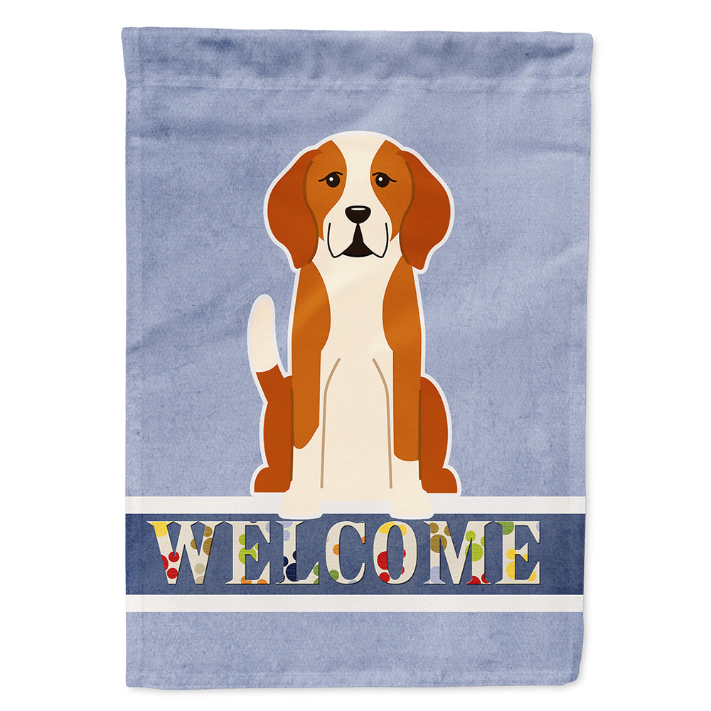 English Foxhound Welcome Flag Canvas House Size BB5691CHF  the-store.com.
