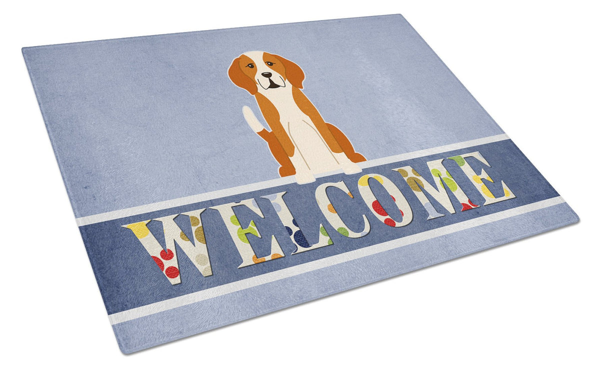 English Foxhound Welcome Glass Cutting Board Large BB5691LCB by Caroline&#39;s Treasures