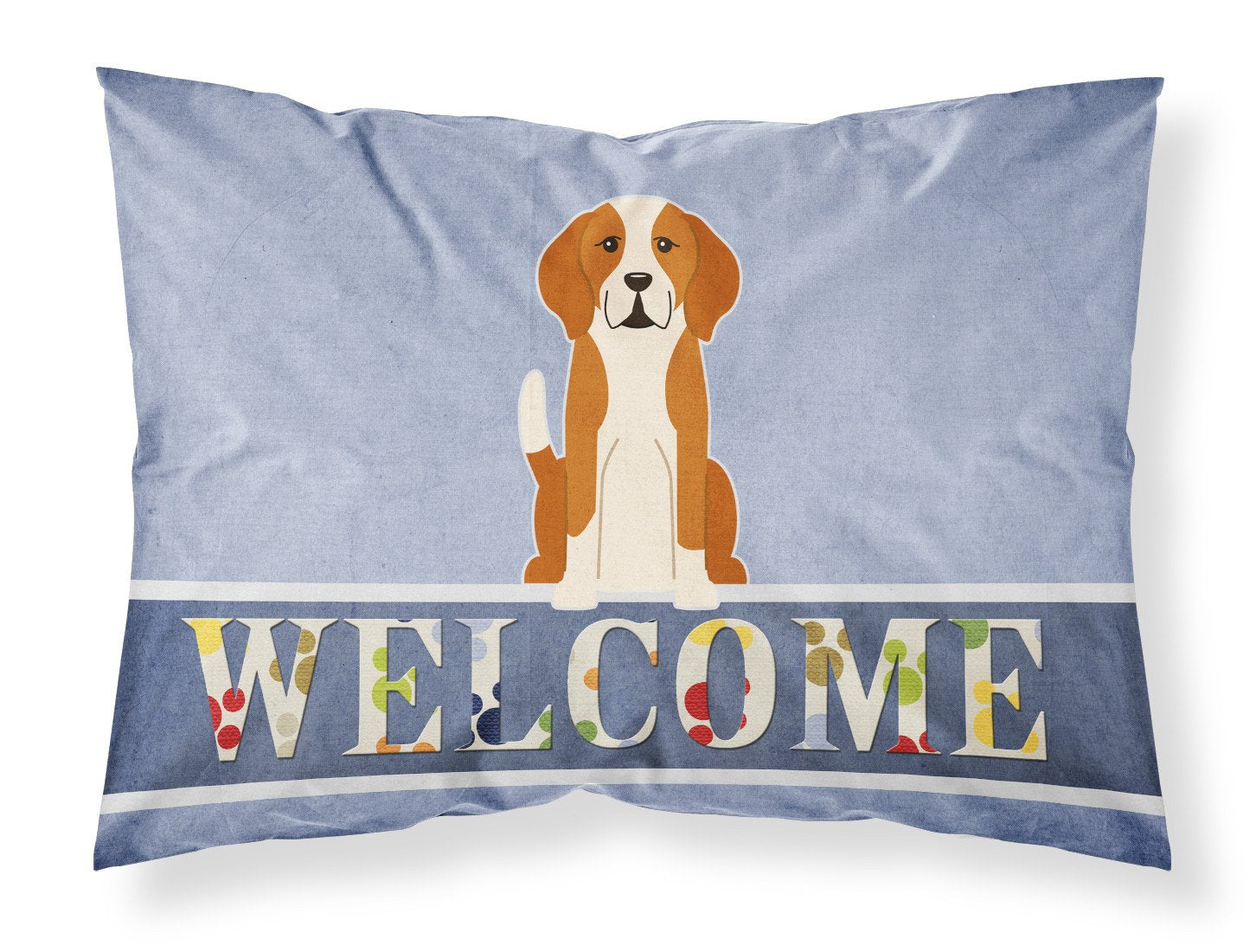 English Foxhound Welcome Fabric Standard Pillowcase BB5691PILLOWCASE by Caroline's Treasures