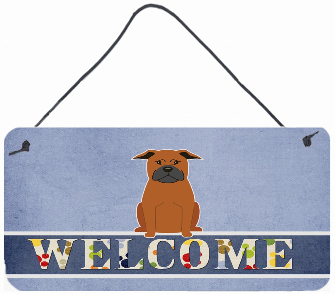 Chinese Chongqing Dog Welcome Wall or Door Hanging Prints BB5692DS812 by Caroline&#39;s Treasures