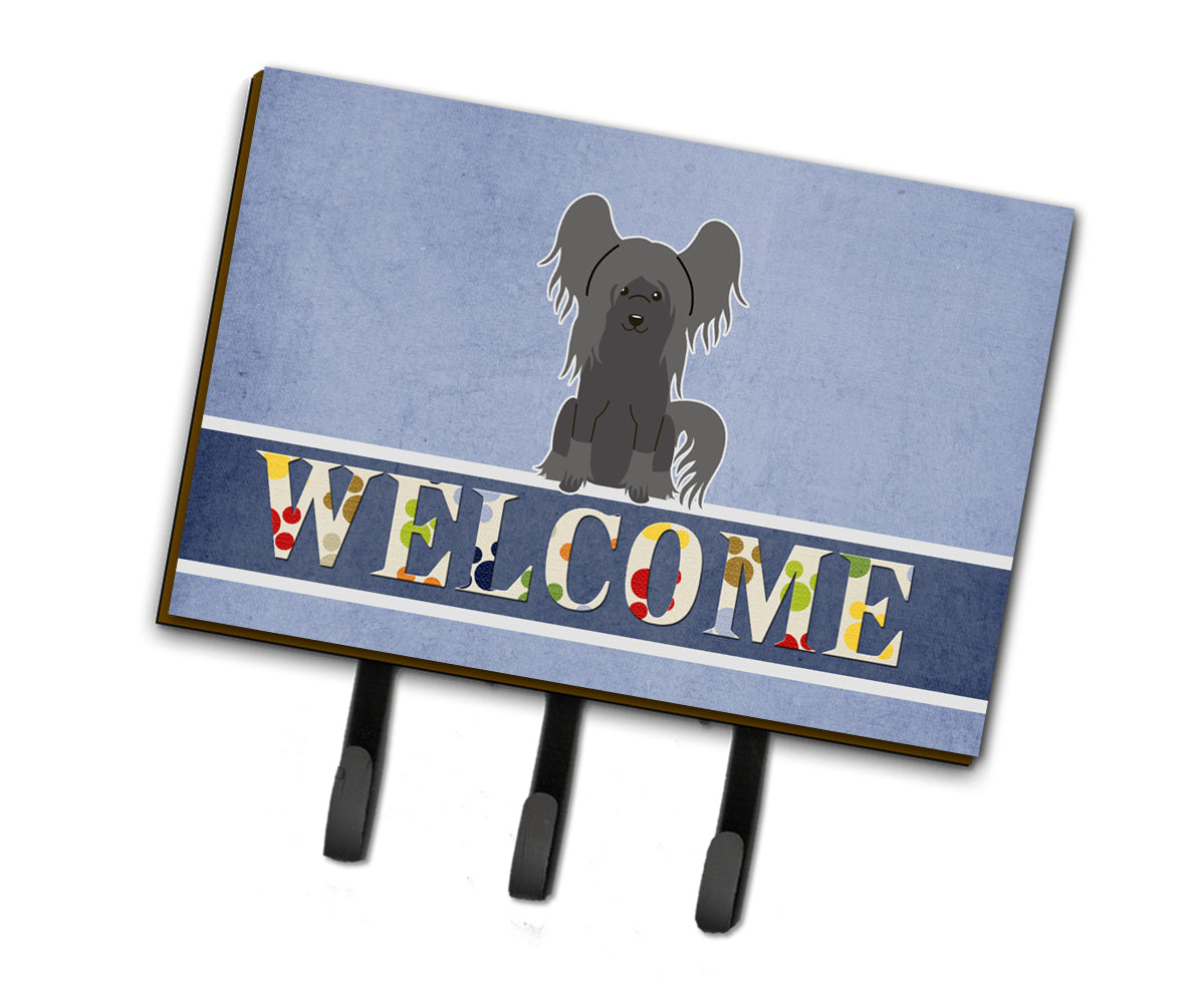 Chinese Crested Black Welcome Leash or Key Holder BB5693TH68  the-store.com.