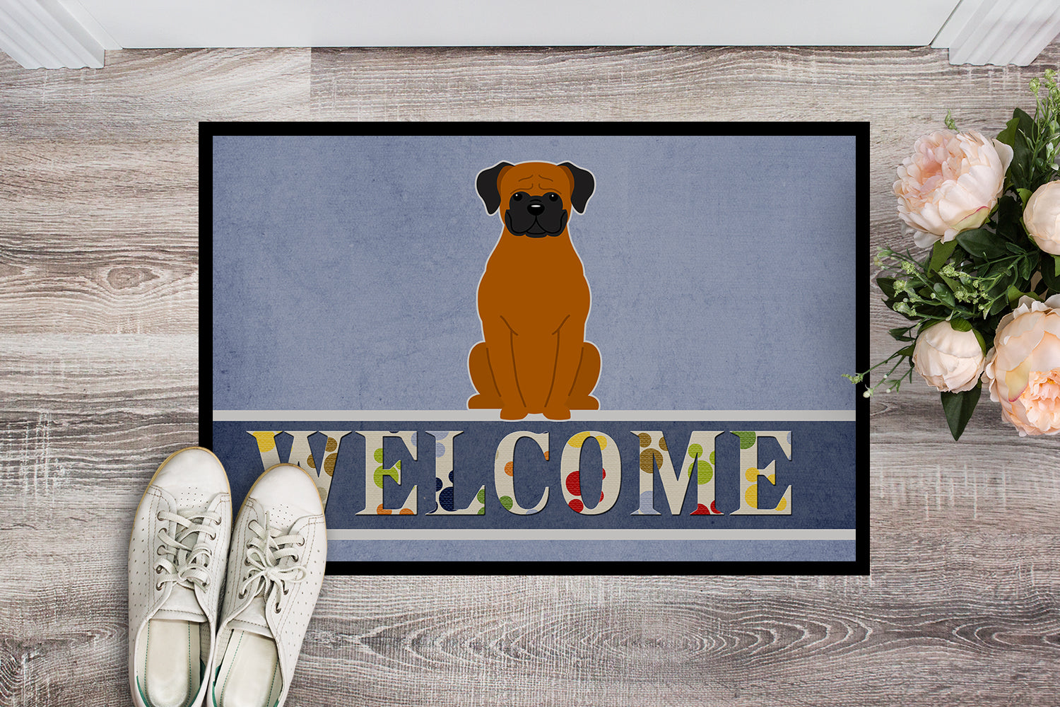 Fawn Boxer Welcome Indoor or Outdoor Mat 18x27 BB5696MAT - the-store.com